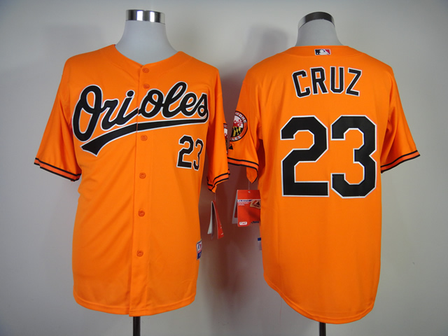 Men Baltimore Orioles 23 Cruz Orange MLB Jerseys